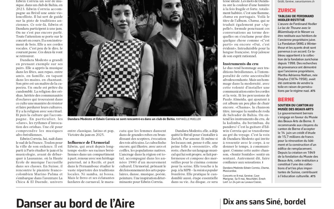 Chama dans Le Courrier